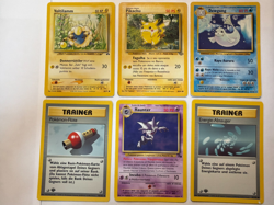 6x Vintage Pokemon Cards Mixed Languages Lot - Image 1
