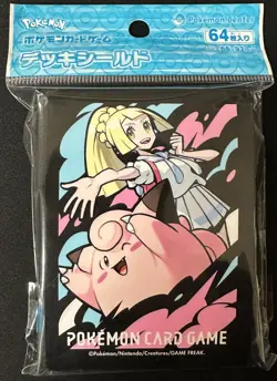 Pokemon Center Pokemon Card Game Deck Shield 64 Sleeves Lillie & Clefairy - Image 1