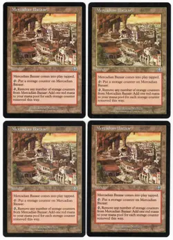 Mercadian Bazaar x4 4x 1999 Mercadian Masques PLAYSET Colorless Land MTG NM AZ1 - Image 1