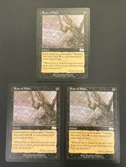 3x Rain of Filth Urza's Saga 151 NM UP Mtg Magic - Image 1