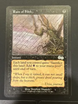 3x Rain of Filth Urza's Saga 151 NM UP Mtg Magic - Image 2