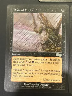 3x Rain of Filth Urza's Saga 151 NM UP Mtg Magic - Image 3