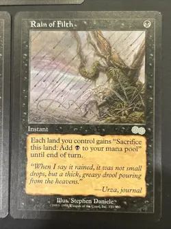 3x Rain of Filth Urza's Saga 151 NM UP Mtg Magic - Image 4