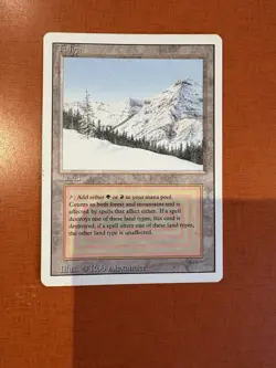 Taiga Dual Land MTG - Magic The Gathering -Revised Edition- Moderately Played MP - Image 1