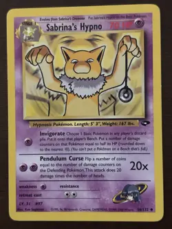 Pokemon TCG Sabrina's Hypno Gym Challenge 56/132 70 HP Psychic Uncommon 2000 - Image 1