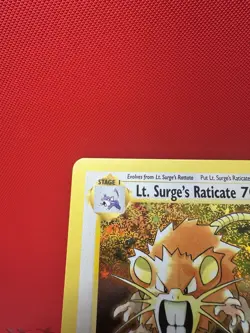 Pokemon Lt. Surge's Raticate 016/034 Classic Holo Rare NM #737 - Image 2
