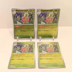 Pokemon Meganium (Reverse Holo) 010/132 NM Mega Evolution Playset x4 - Image 1
