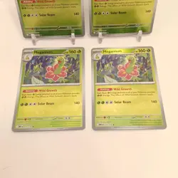 Pokemon Meganium (Reverse Holo) 010/132 NM Mega Evolution Playset x4 - Image 3