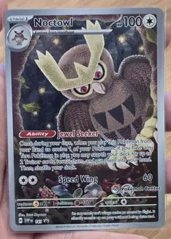 Noctowl 141 Pokemon Center Stamp Scarlet & Violet Black Star Promo Pokemon NM/M - Image 1