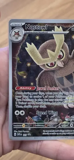 Noctowl 141 Pokemon Center Stamp Scarlet & Violet Black Star Promo Pokemon NM/M - Image 2