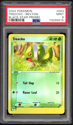 Pokemon Cards - PSA 9 Treecko 003 - Black Star Promo Reverse Holo - MINT - PSA9 - Image 1
