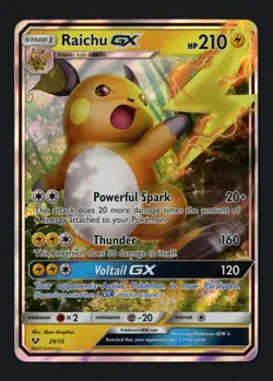 Raichu GX 29/73 Shining Legends Holofoil Ultra Rare Pokemon TCG - Image 1