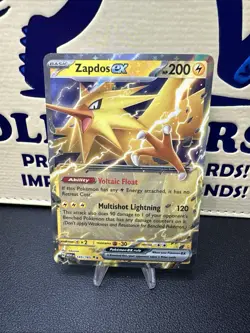 Pokemon TCG Zapdos EX 145/165 Scarlet & Violet 151 Double Rare Full Art Holo NM - Image 1