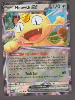 Pokemon Meowth ex 062/088 Perfect Order 2026 Double Rare NM Pack Fresh - Image 1