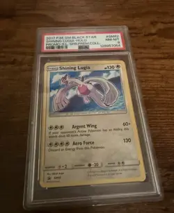Pokemon 2017 Shining Lugia SM Black Star Promo Holo SM82 PSA 8 - Image 1