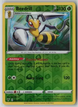 Beedrill 3/185 Pokemon Vivid Voltage Reverse Holo Near Mint (NM) 1 - Image 1