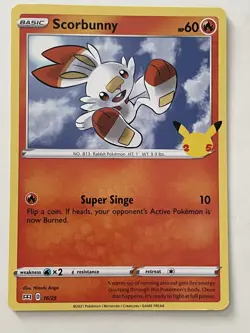 Pokemon SCORBUNNY #16 25th Anniversary McDonalds Promo 2021 PSA 10 MINTU - Image 1