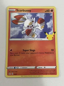 Pokemon SCORBUNNY #16 25th Anniversary McDonalds Promo 2021 PSA 10 MINTU - Image 3