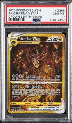 2023 POKEMON SWORD & SHIELD CROWN ZENITH SECRET FULL ART/GIRATINA VSTAR PSA 10 - Image 1