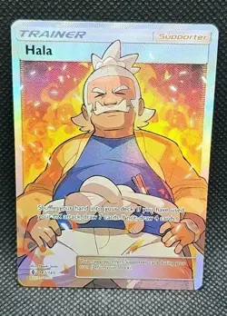 Hala Full Art 143/145 SM Guardians Rising Holo Pokemon TCG - Image 1