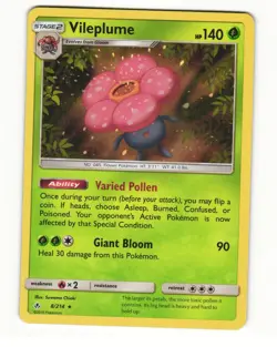 Vileplume 8/214 Rare 2019 Unbroken Bonds Pokemon LP - Image 1