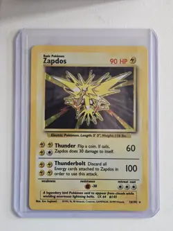 Pokemon Vintage Zapdos 16/102 Base Set Holo Rare - Image 1