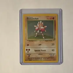 Pokemon Hitmonchan 70 HP Holo Rare Base Set 7/102 English Wizards 1999 - Image 1