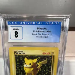 Vintage Pokemon Pikachu Black Star Promo 1 Ivy League TCG 1999 CGC 8 NM-Mint - Image 2