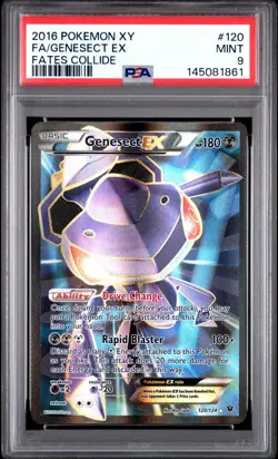 PSA 9 MINT Genesect EX Full Art XY Fates Collide #120 Pokemon 120/124 - Image 1