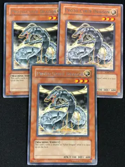 YUGIOH PROTO-CYBER DRAGON SOI-EN010 RARE X3 (NM) - Image 1