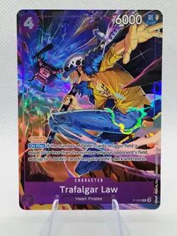 Trafalgar Law Promo P-093 Illustration Box 6 Promo Foil Purple Foil One Piece - Image 1