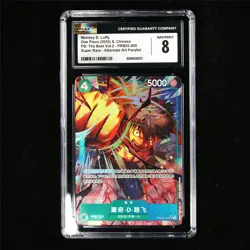 CGC 8 NM/MINT 2025 One Piece CHN Monkey D. Luffy PRB02-005 SR (Alt Art) - Image 2