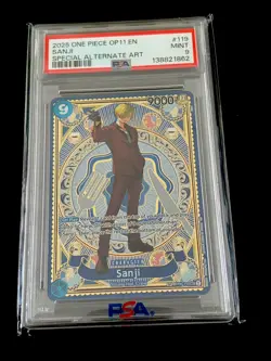 2025 One Piece OP11 Sanji SP Alternate Art PSA 9 - Image 1