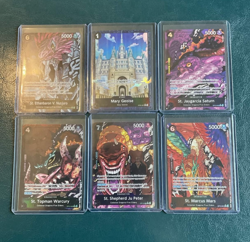 Five Elders + Mary Geoise Alt Art Lot One Piece OP13 PRB English - Image 1