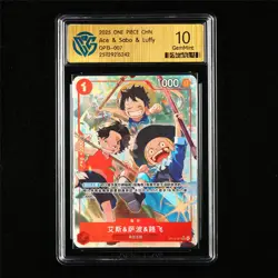 CCG 10 GemMint 2025 One Piece CHN Ace&Sabo&Luffy OP13-007 SR - Image 1
