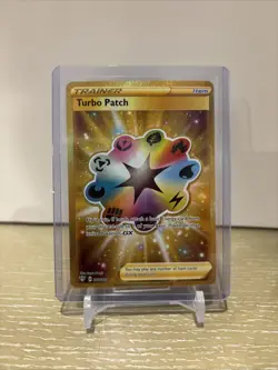 Turbo Patch 200/189 - Pokemon Darkness Ablaze Gold Secret Rare Full Art Holo NM - Image 1