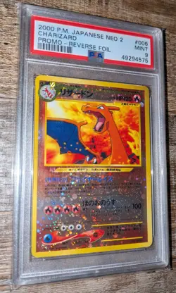 Charizard [Neo Premium File 2] #6 Pokemon Japanese Promo PSA 9 - Image 1