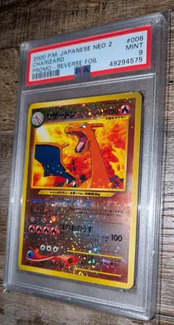 Charizard [Neo Premium File 2] #6 Pokemon Japanese Promo PSA 9 - Image 2