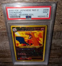 Charizard [Neo Premium File 2] #6 Pokemon Japanese Promo PSA 9 - Image 4