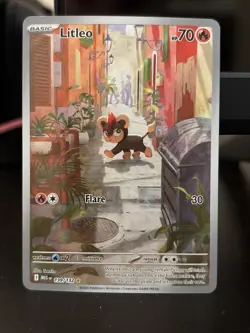 Pokemon Litleo 139/132 Me01: Mega Evolution Illustration Rare Holo 70HP 30Atk - Image 1