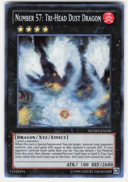 Number 57: Tri-Head Dust Dragon Secret Rare Number Hunters NUMH-EN030 NM - Image 1