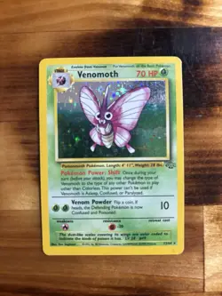 Pokemon Jungle Venomoth Holo Rare 70 HP Card 13/64 English 1999 - Image 1