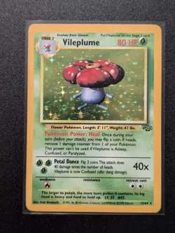 Pokemon TCG Vileplume 15/64 Holo Rare Unlimited Card Jungle 1999 - Image 1