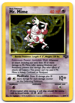 Mr. Mime - 6/64 - Pokemon Jungle Unlimited Holo Rare Card WOTC HP - Image 1