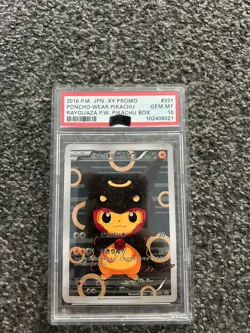 Poncho wear Pikachu Fan Art Made Card - Image 1
