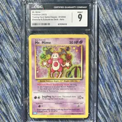 Pokemon Mr. Mime Holo Trading Card Game Classic 013/034 CGC Mint 9 2023 English - Image 1