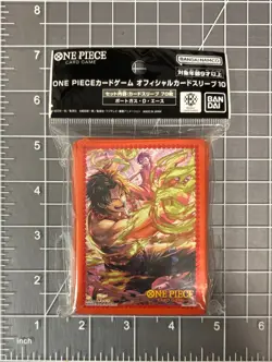 Bandai Namco One Piece Card Game Official Card Sleeves 10 Portgas D. Ace 70ct - Image 1