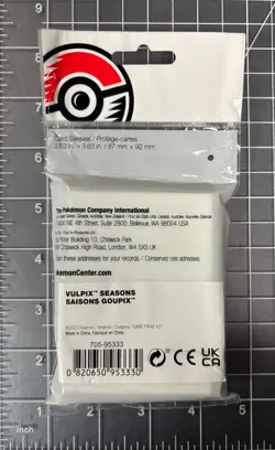 Pokemon Center Vulpix Seasons Card Sleeves 65ct 67x92mm TCG Accessories - Image 2