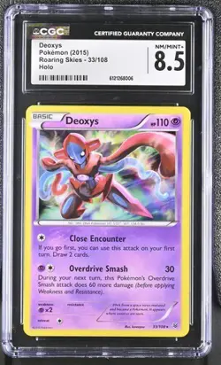 CGC 8.5 | Deoxys 2015 Roaring Skies 33/108 Pokemon Card Fast Shipping - Image 1