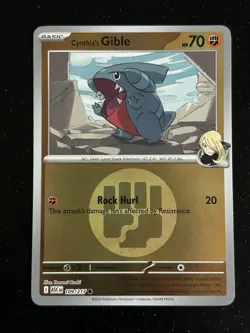 Cynthia’s Gible 🦎 Pokemon Card Ascended Heroes 109/217 Reverse Holo Energy NM - Image 1
